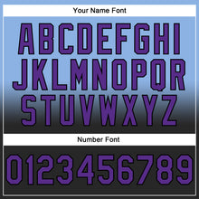 Load image into Gallery viewer, Custom Stitched Light Blue Purple-Black Fade Fashion Sports Pullover Sweatshirt Hoodie