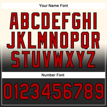 Laden Sie das Bild in den Galerie-Viewer, Custom Stitched Cream Red-Black Fade Fashion Sports Pullover Sweatshirt Hoodie