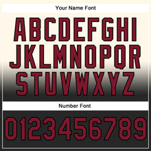 Laden Sie das Bild in den Galerie-Viewer, Custom Stitched Cream Crimson-Black Fade Fashion Sports Pullover Sweatshirt Hoodie