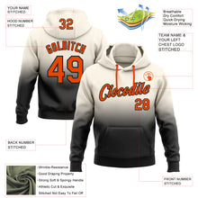 Laden Sie das Bild in den Galerie-Viewer, Custom Stitched Cream Orange-Black Fade Fashion Sports Pullover Sweatshirt Hoodie