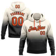 Laden Sie das Bild in den Galerie-Viewer, Custom Stitched Cream Orange-Black Fade Fashion Sports Pullover Sweatshirt Hoodie