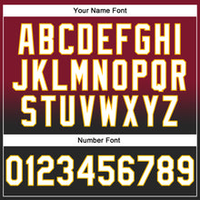 Laden Sie das Bild in den Galerie-Viewer, Custom Stitched Crimson White Black-Gold Fade Fashion Sports Pullover Sweatshirt Hoodie