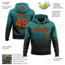 Load image into Gallery viewer, Custom Stitched Teal Orange-Black Fade Fashion Sports Pullover Sweatshirt Hoodie