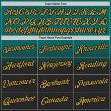 Load image into Gallery viewer, Custom Stitched Teal Old Gold-Black Fade Fashion Sports Pullover Sweatshirt Hoodie