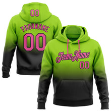 Load image into Gallery viewer, Custom Stitched Neon Green Pink-Black Fade Fashion Sports Pullover Sweatshirt Hoodie