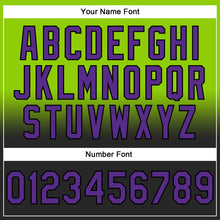 Load image into Gallery viewer, Custom Stitched Neon Green Purple-Black Fade Fashion Sports Pullover Sweatshirt Hoodie