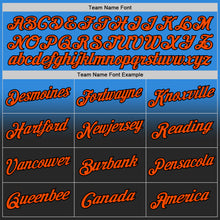 Load image into Gallery viewer, Custom Stitched Powder Blue Orange-Black Fade Fashion Sports Pullover Sweatshirt Hoodie