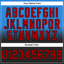 Laden Sie das Bild in den Galerie-Viewer, Custom Stitched Powder Blue Red-Black Fade Fashion Sports Pullover Sweatshirt Hoodie