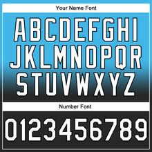 Laden Sie das Bild in den Galerie-Viewer, Custom Stitched Sky Blue White-Black Fade Fashion Sports Pullover Sweatshirt Hoodie