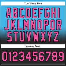 Laden Sie das Bild in den Galerie-Viewer, Custom Stitched Sky Blue Pink-Black Fade Fashion Sports Pullover Sweatshirt Hoodie