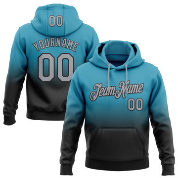 Custom Stitched Panther Blue Gray-Black Fade Fashion Sports Pullover Sweatshirt Hoodie