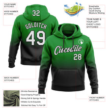 Load image into Gallery viewer, Custom Stitched Grass Green White-Black Fade Fashion Sports Pullover Sweatshirt Hoodie