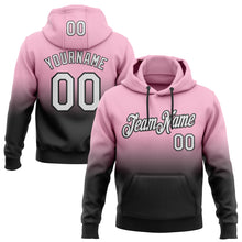 Laden Sie das Bild in den Galerie-Viewer, Custom Stitched Light Pink White-Black Fade Fashion Sports Pullover Sweatshirt Hoodie