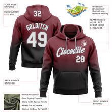 Загрузить изображение в средство просмотра галереи, Custom Stitched Burgundy White Black-Gray Fade Fashion Sports Pullover Sweatshirt Hoodie