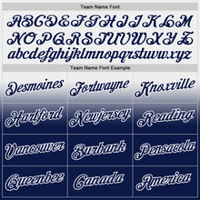 Laden Sie das Bild in den Galerie-Viewer, Custom Stitched White Navy Fade Fashion Sports Pullover Sweatshirt Hoodie