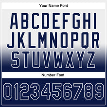 Laden Sie das Bild in den Galerie-Viewer, Custom Stitched White Navy Fade Fashion Sports Pullover Sweatshirt Hoodie