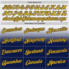 Laden Sie das Bild in den Galerie-Viewer, Custom Stitched White Gold-Navy Fade Fashion Sports Pullover Sweatshirt Hoodie