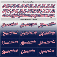 Laden Sie das Bild in den Galerie-Viewer, Custom Stitched White Medium Pink-Navy Fade Fashion Sports Pullover Sweatshirt Hoodie