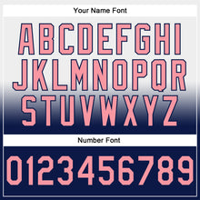 Laden Sie das Bild in den Galerie-Viewer, Custom Stitched White Medium Pink-Navy Fade Fashion Sports Pullover Sweatshirt Hoodie