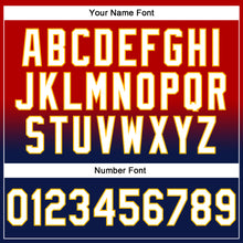 Charger l'image dans la galerie, Custom Stitched Red White Navy-Gold Fade Fashion Sports Pullover Sweatshirt Hoodie