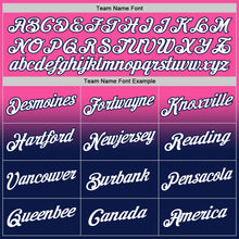 Load image into Gallery viewer, Custom Stitched Pink White-Navy Fade Fashion Sports Pullover Sweatshirt Hoodie