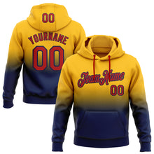Load image into Gallery viewer, Custom Stitched Gold Red-Navy Fade Fashion Sports Pullover Sweatshirt Hoodie