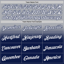 Load image into Gallery viewer, Custom Stitched Gray White-Navy Fade Fashion Sports Pullover Sweatshirt Hoodie