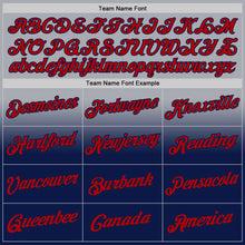 Load image into Gallery viewer, Custom Stitched Gray Red-Navy Fade Fashion Sports Pullover Sweatshirt Hoodie