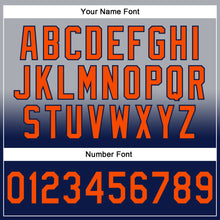 Charger l'image dans la galerie, Custom Stitched Gray Orange-Navy Fade Fashion Sports Pullover Sweatshirt Hoodie