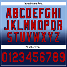 Load image into Gallery viewer, Custom Stitched Light Blue Red-Navy Fade Fashion Sports Pullover Sweatshirt Hoodie