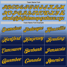 Load image into Gallery viewer, Custom Stitched Light Blue Gold-Navy Fade Fashion Sports Pullover Sweatshirt Hoodie