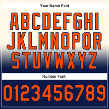 Laden Sie das Bild in den Galerie-Viewer, Custom Stitched Cream Orange-Navy Fade Fashion Sports Pullover Sweatshirt Hoodie