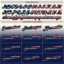 Laden Sie das Bild in den Galerie-Viewer, Custom Stitched Cream Vintage USA Flag-Navy Fade Fashion Sports Pullover Sweatshirt Hoodie