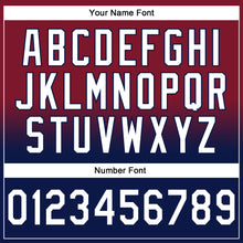 Laden Sie das Bild in den Galerie-Viewer, Custom Stitched Crimson White-Navy Fade Fashion Sports Pullover Sweatshirt Hoodie