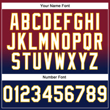 Laden Sie das Bild in den Galerie-Viewer, Custom Stitched Crimson White Navy-Gold Fade Fashion Sports Pullover Sweatshirt Hoodie