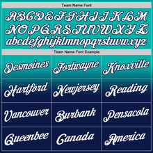 Load image into Gallery viewer, Custom Stitched Aqua White-Navy Fade Fashion Sports Pullover Sweatshirt Hoodie