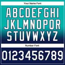 Load image into Gallery viewer, Custom Stitched Aqua White-Navy Fade Fashion Sports Pullover Sweatshirt Hoodie