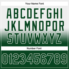 Laden Sie das Bild in den Galerie-Viewer, Custom Stitched White Green Fade Fashion Sports Pullover Sweatshirt Hoodie