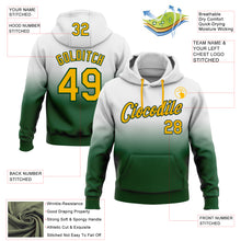 Laden Sie das Bild in den Galerie-Viewer, Custom Stitched White Gold-Green Fade Fashion Sports Pullover Sweatshirt Hoodie