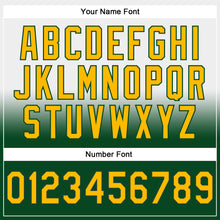 Laden Sie das Bild in den Galerie-Viewer, Custom Stitched White Gold-Green Fade Fashion Sports Pullover Sweatshirt Hoodie