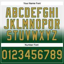 Laden Sie das Bild in den Galerie-Viewer, Custom Stitched White Old Gold-Green Fade Fashion Sports Pullover Sweatshirt Hoodie