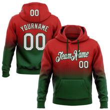 Charger l'image dans la galerie, Custom Stitched Red White-Green Fade Fashion Sports Pullover Sweatshirt Hoodie