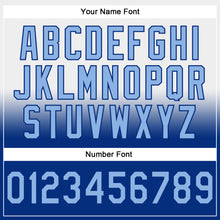 Laden Sie das Bild in den Galerie-Viewer, Custom Stitched White Light Blue-Royal Fade Fashion Sports Pullover Sweatshirt Hoodie