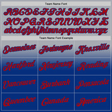 Load image into Gallery viewer, Custom Stitched Gray Red-Royal Fade Fashion Sports Pullover Sweatshirt Hoodie