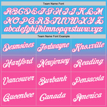 Laden Sie das Bild in den Galerie-Viewer, Custom Stitched Sky Blue White-Pink Fade Fashion Sports Pullover Sweatshirt Hoodie