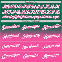 Load image into Gallery viewer, Custom Stitched Kelly Green White-Pink Fade Fashion Sports Pullover Sweatshirt Hoodie