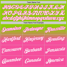 Load image into Gallery viewer, Custom Stitched Neon Green White-Pink Fade Fashion Sports Pullover Sweatshirt Hoodie