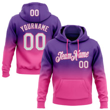Load image into Gallery viewer, Custom Stitched Purple White-Pink Fade Fashion Sports Pullover Sweatshirt Hoodie