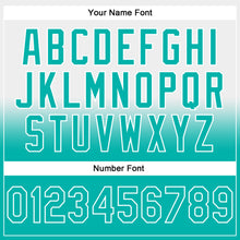 Laden Sie das Bild in den Galerie-Viewer, Custom Stitched White Aqua Fade Fashion Sports Pullover Sweatshirt Hoodie