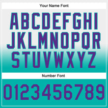 Laden Sie das Bild in den Galerie-Viewer, Custom Stitched White Purple-Aqua Fade Fashion Sports Pullover Sweatshirt Hoodie